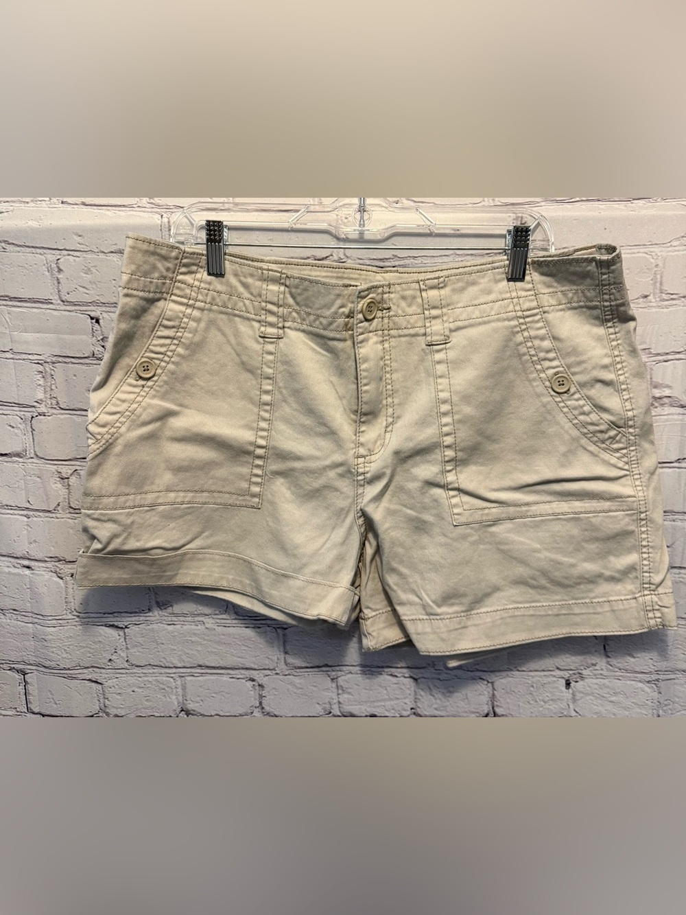 Faded Glory Cream Casual Shorts